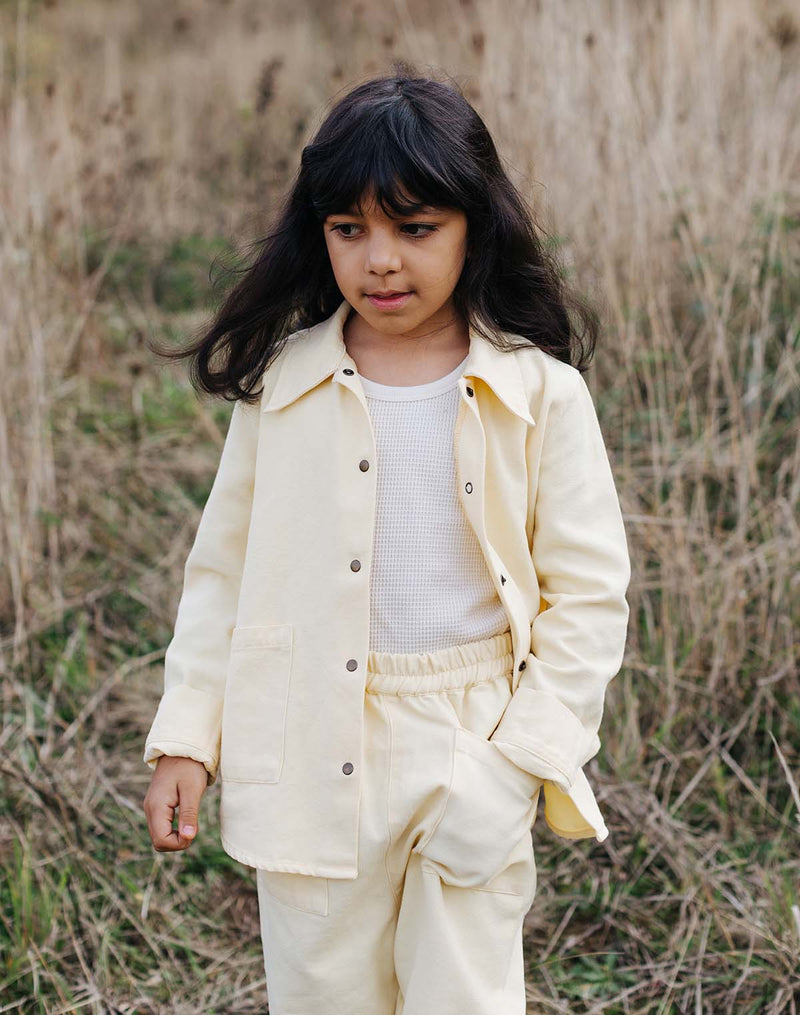 Noble Organic Chore Jacket in Buttercream