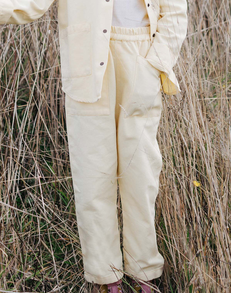 Noble Organic Chore Pant in Buttercream