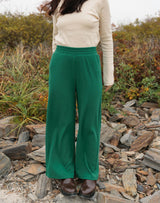 Noble Adult Organic Rib Flare Pant in Pine