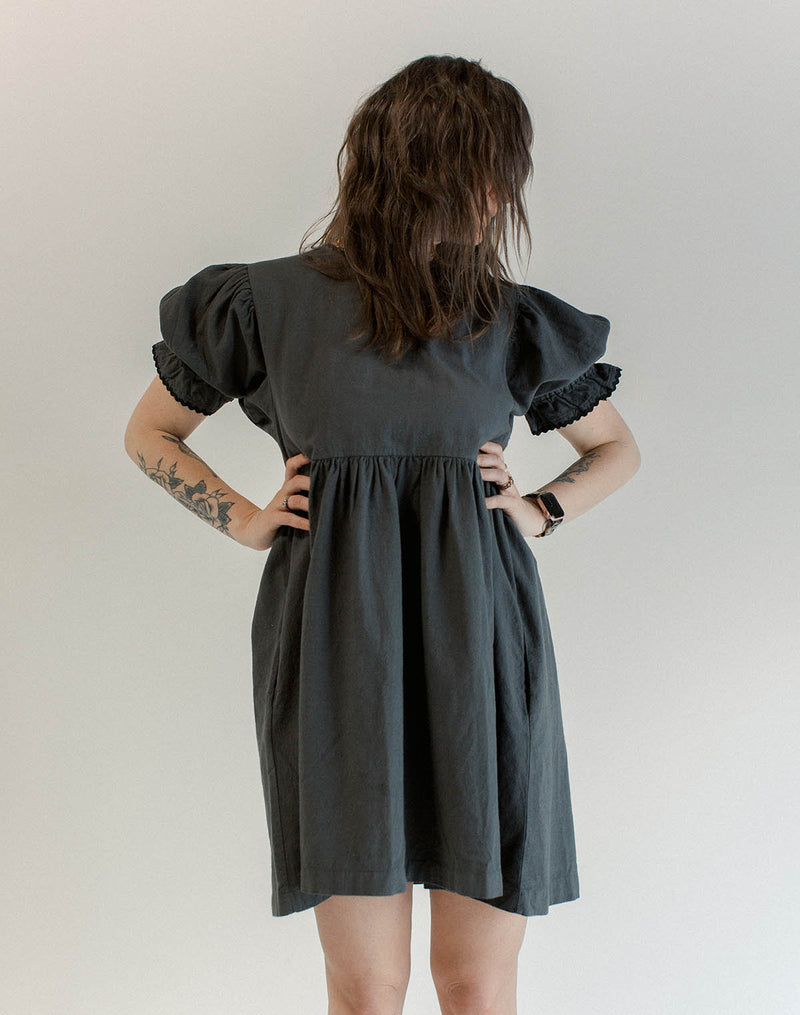 Noble Organic Adult Franny Dress in Charcoal