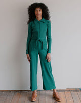 Noble Adult Organic Rib Jumpsuit in Pine