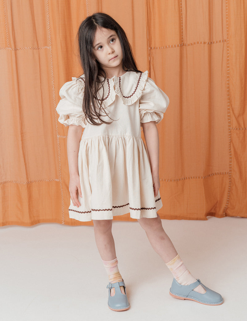 Noble Organic Cindy Lou Dress in Oat Milk