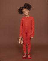 Noble Organic Waffle One-Piece Sleeper in Paprika