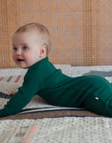 Noble Organic Waffle Footie Sleeper in Pine