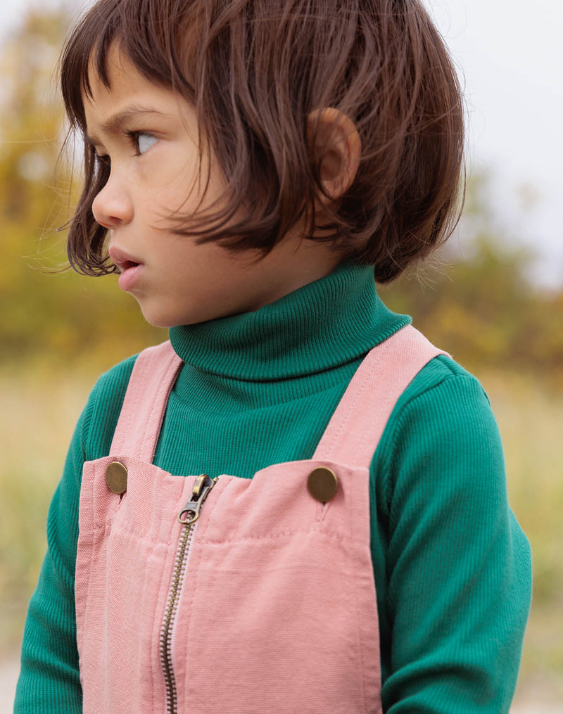 Noble Organic Overalls in Dusty Rose