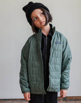 Patagonia Kids' Nano Puff® Brick Quilt Jacket in Hemlock Green