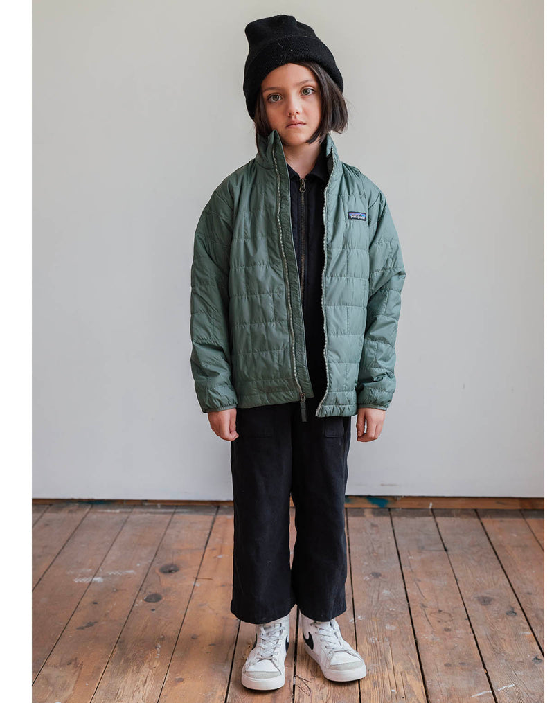 Patagonia Kids' Nano Puff® Brick Quilt Jacket in Hemlock Green