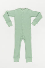 Noble Organic Waffle One-Piece Sleeper in Sage