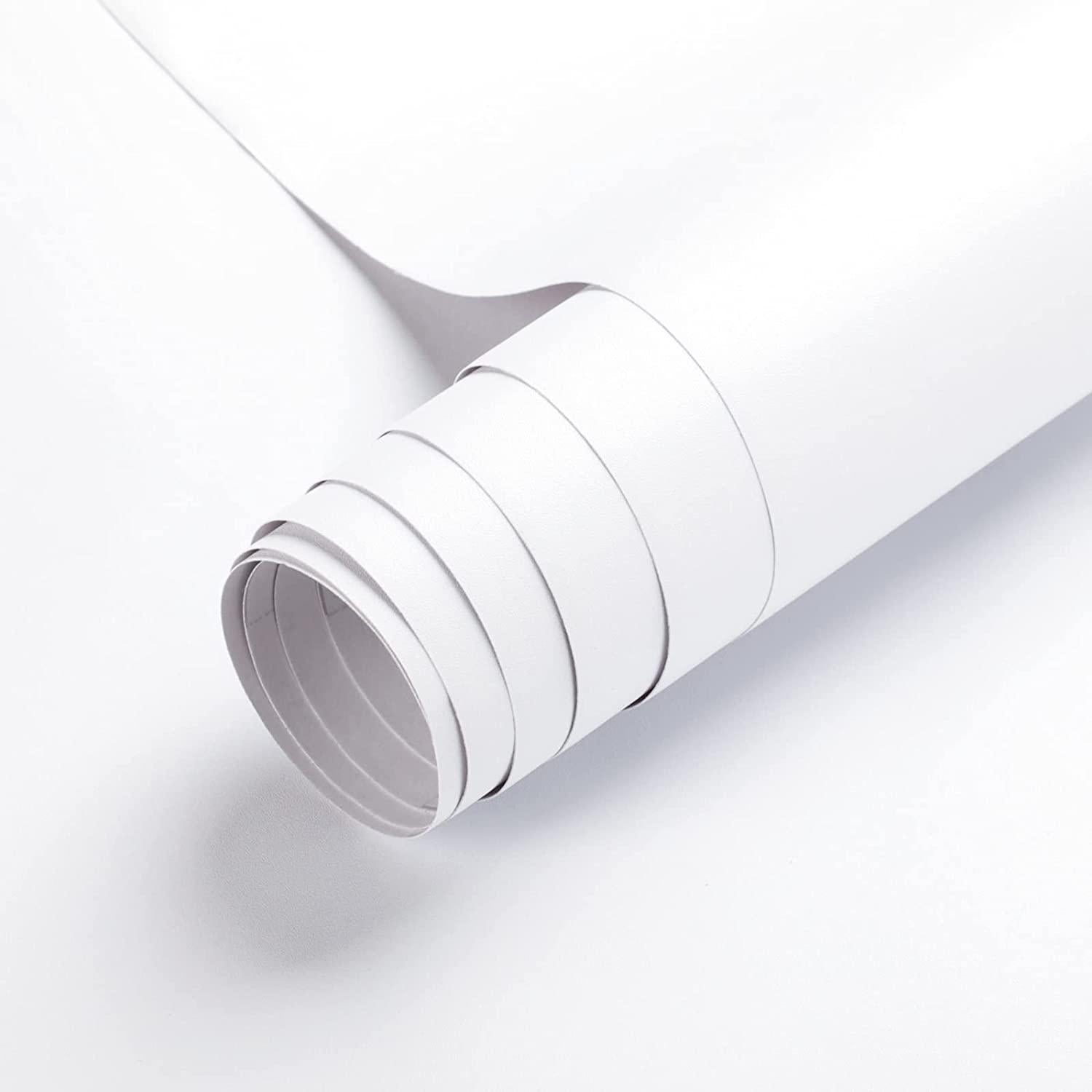 Oxdigi White Contact Paper Peel And Stick Wallpaper For Shelf Liner Ca