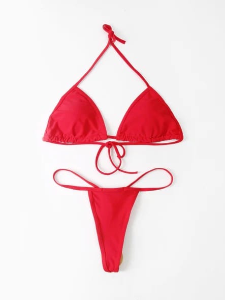 Tether Samuel boycot 2023 Sexy Pink Black Red Fashion Micro Thong G-String Bikini - SoHot  Swimwear