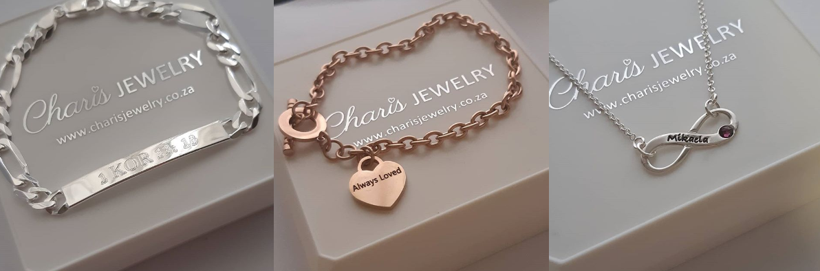 Personalized necklaces and bracelets jewellery online store in South Africa