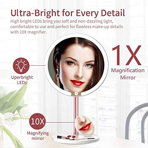 bright led makeup mirror