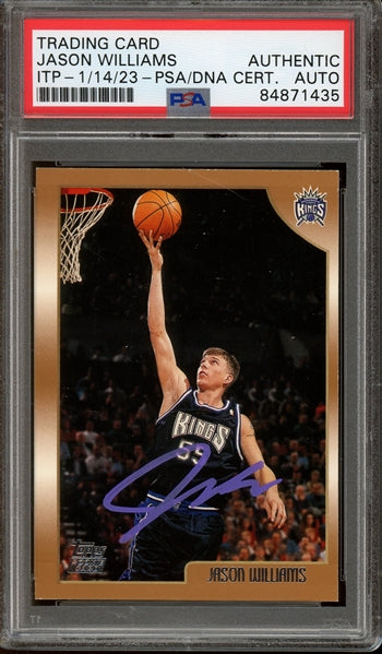 Jason Williams Signed 1998 Topps #153 (PSA/DNA ITP Encapsulated