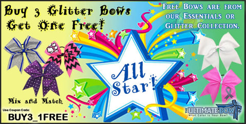 Buy 3 Get 1 Free - Bow Sale - Cheer Bows - FREE Cheer Bows