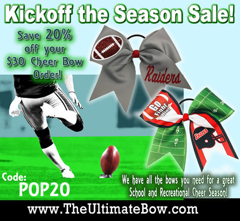 Kickoff the Season Cheer Bow Sale