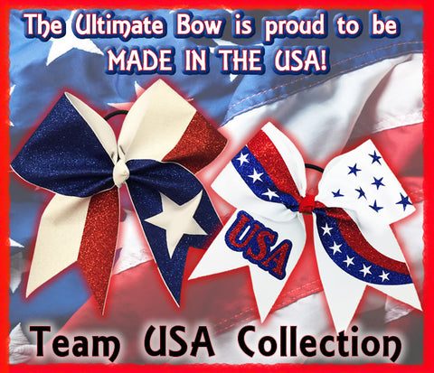 made in the USA - The Ultimate Bow - American Made - Cheer Bows - Cheerleading Hair Bows - Softball Bows