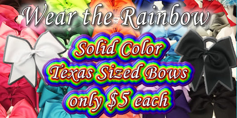 solid color texas sized cheer bow sale
