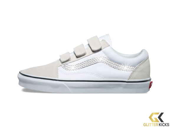 vans old skool v true white skate shoes