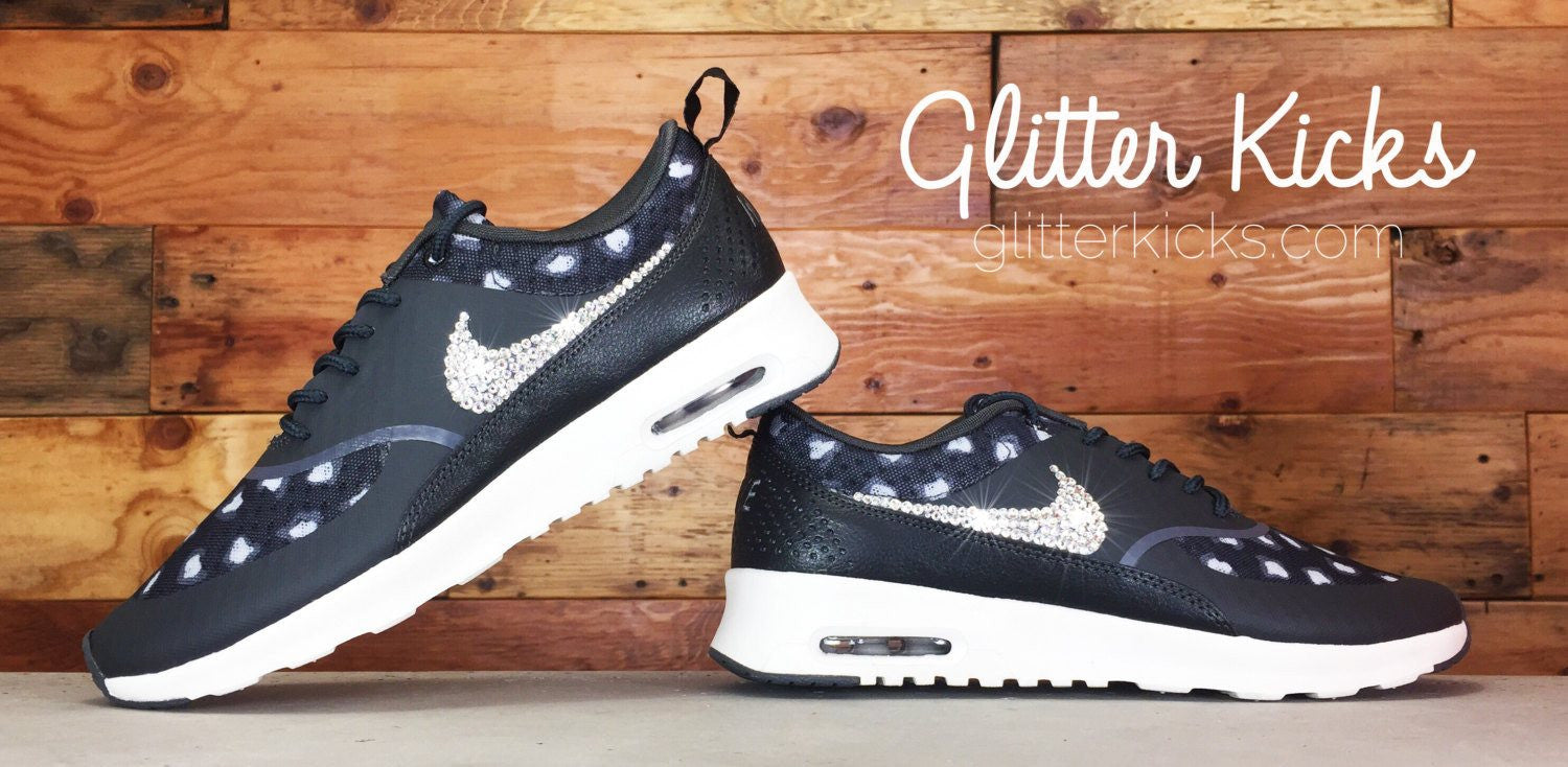 Nike Air Max Thea Running Shoes By Glitter Kicks Customized With Swa