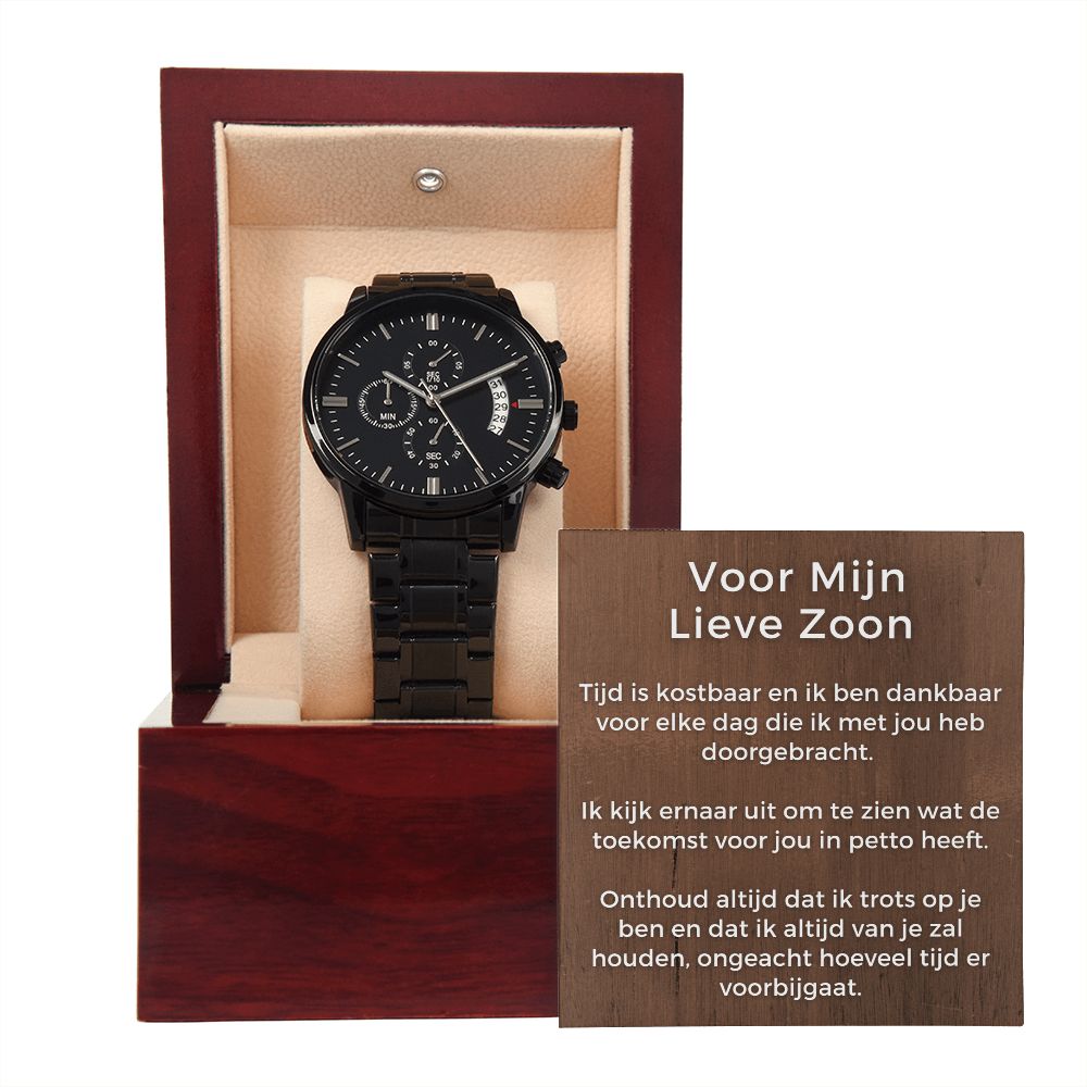 mooi zo spade Kolonel Mooi Verwoord | Cadeau voor Mijn Zoon - Tijd is Kostbaar - Horloge –  MooiVerwoord