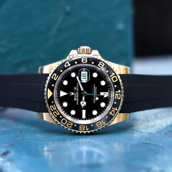 rolex gmt black rubber strap