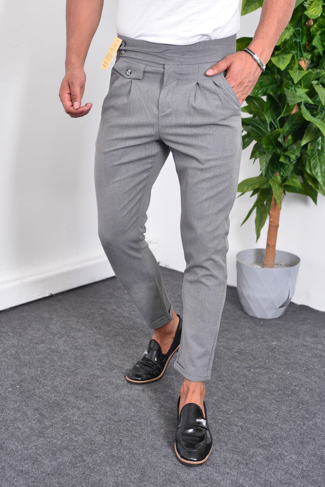 Italian Design Men Trouser Grey – ALOSHA FASHION