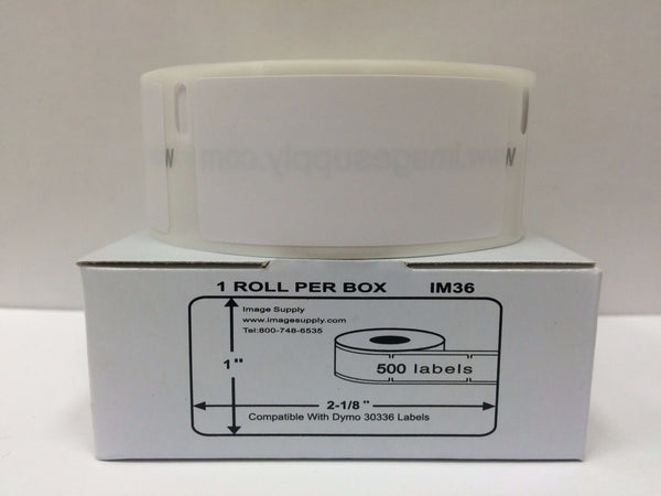 1 Roll of 500 Multipurpose Labels for DYMO LabelWriters 30336-1" x 2 1/8"