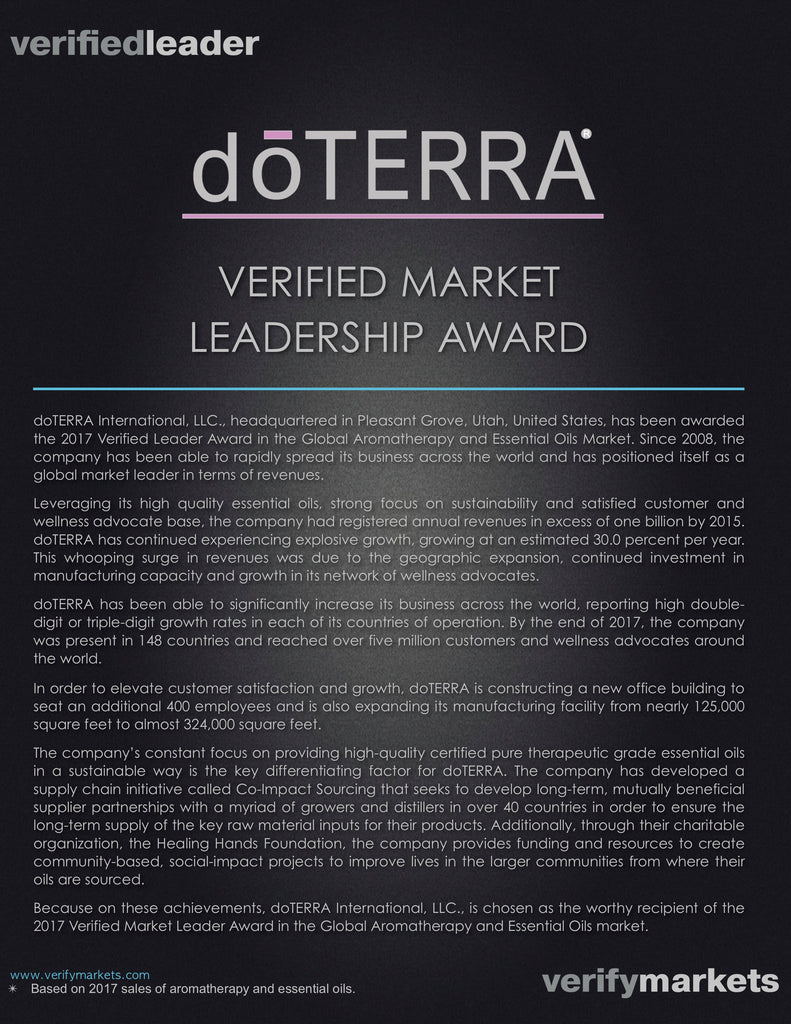doterra market leader essential oils