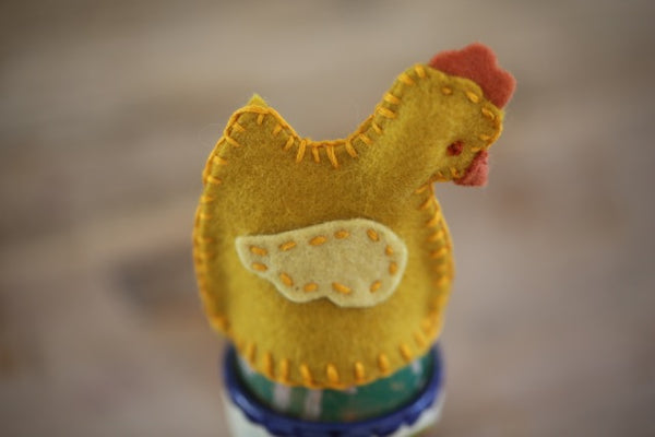 finished chicken egg cosy
