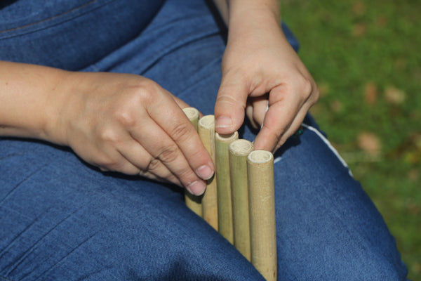 Bamboo Panpipe - holding