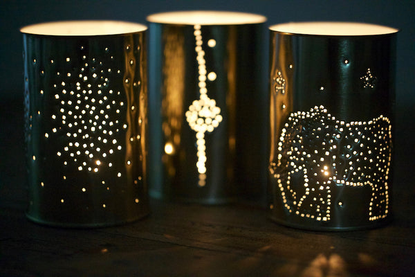 finished tin can lights