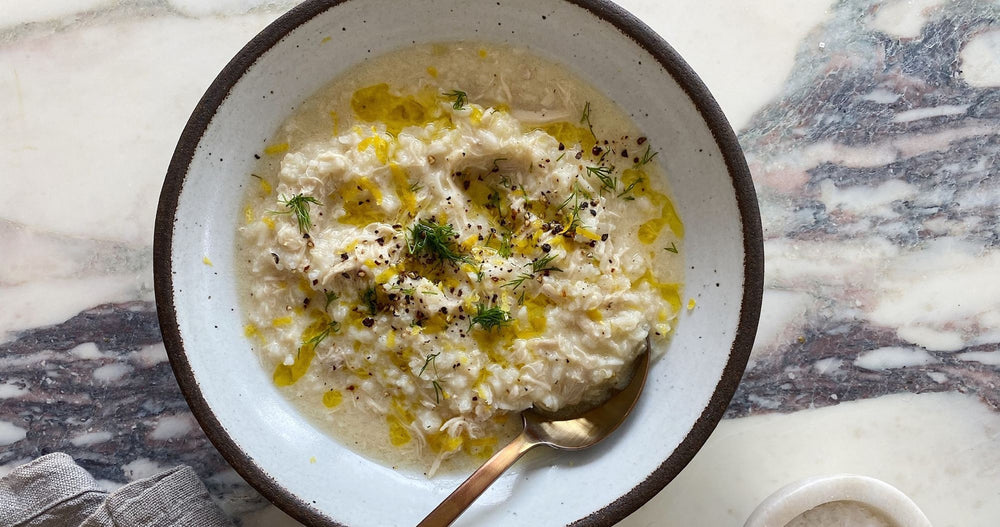 Greek-Style Lemon Chicken Rice Soup