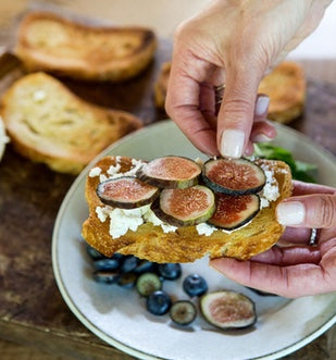 Fig, Blueberry & Ricotta Crostini