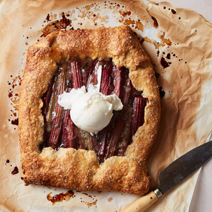 Ginger and Vanilla Bean Rhubarb Galette