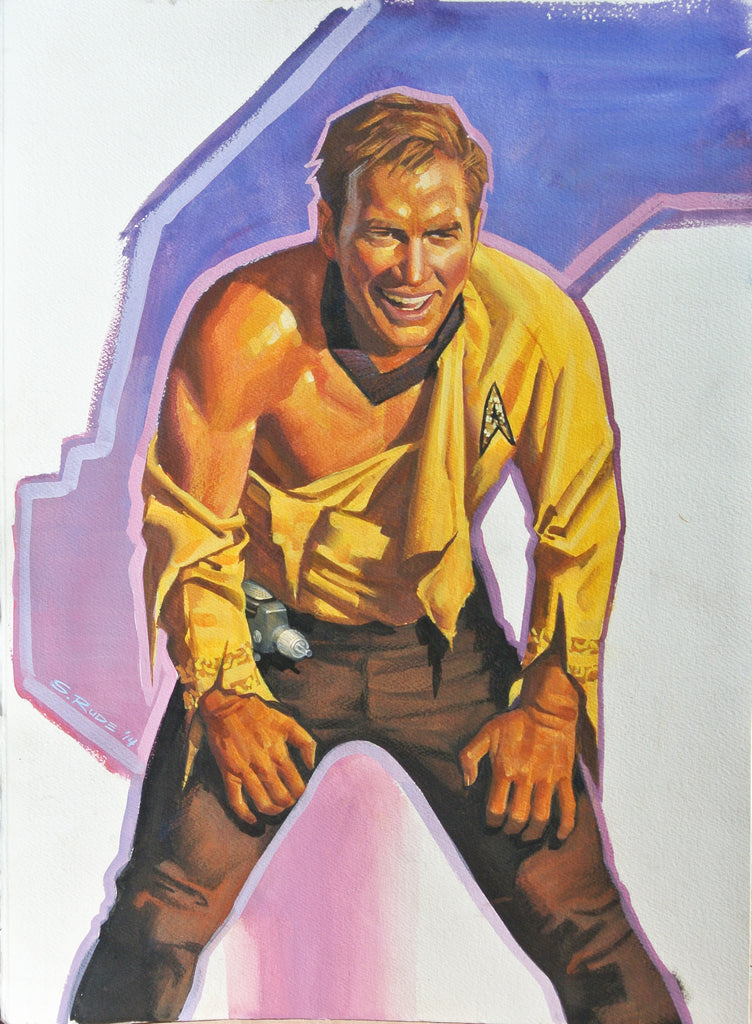 Captain Kirk Star Trek Watercolor | Steve Rude Art