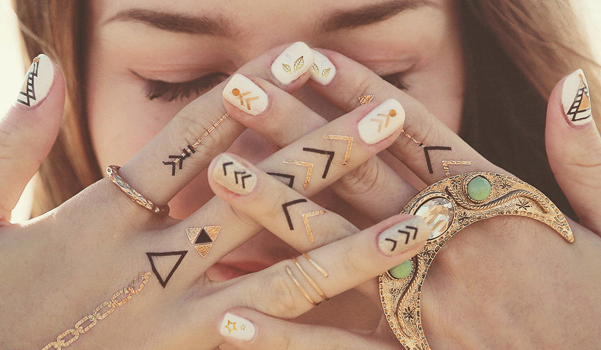 flash tattoos nail art diy