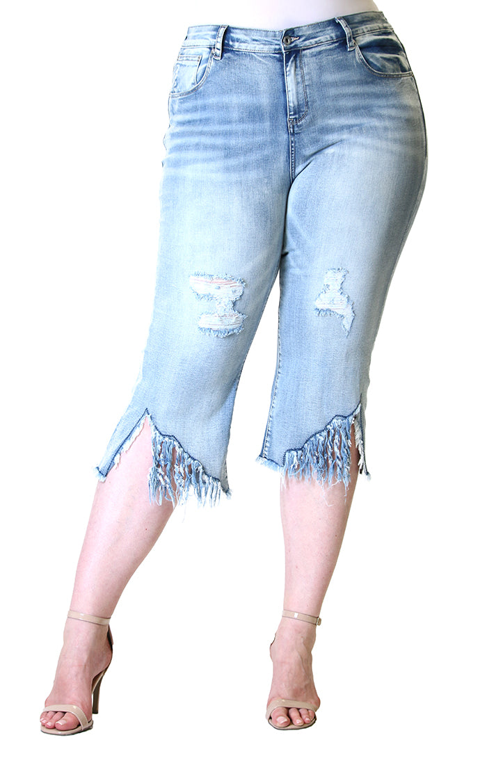 stretch capri jeans plus size