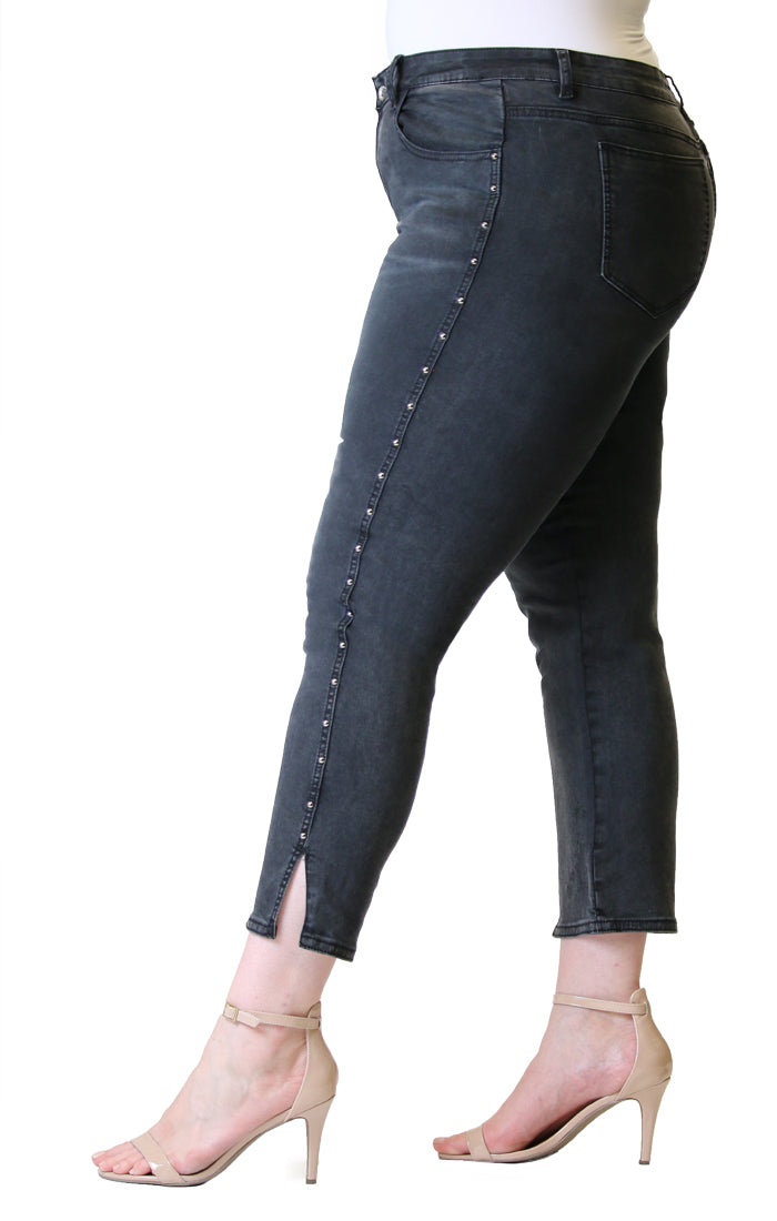 plus size studded jeans