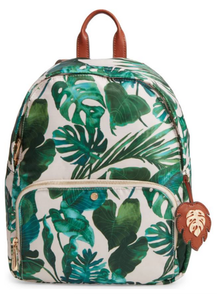 tommy bahama backpack, palm print backpack, summer backpack, diaper bag backpack