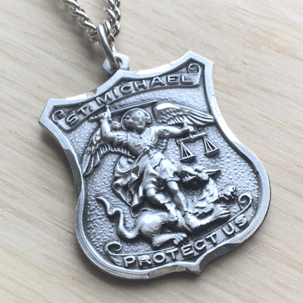 sterling silver saint michael pendant