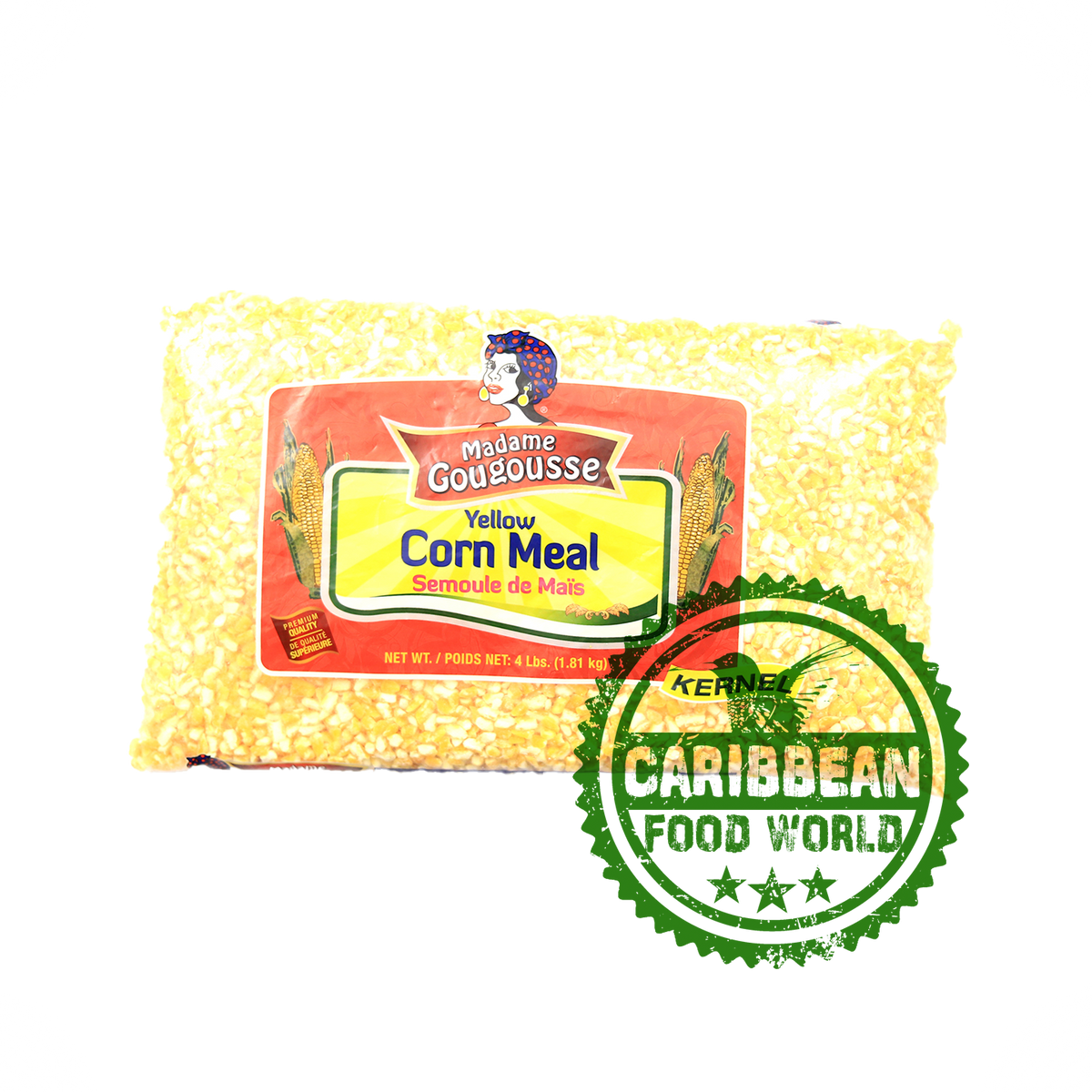 Madame Gougousse Yellow Corn Meal Kernel 4lb / 1.81kg Caribbean Food