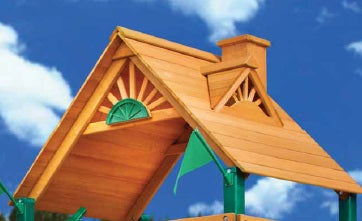 Wood Roof on a swing set