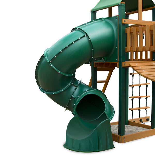 playset with tube slide