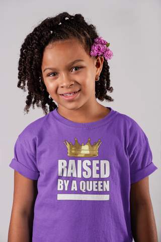PopKids Raised By A Queen Girls Tees