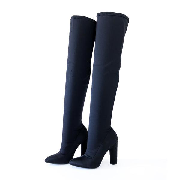 over the knee stretch boots