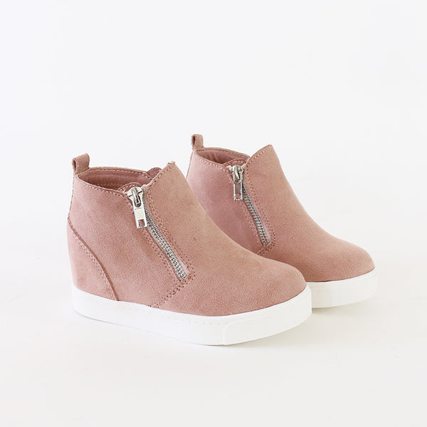 wedge sneaker booties