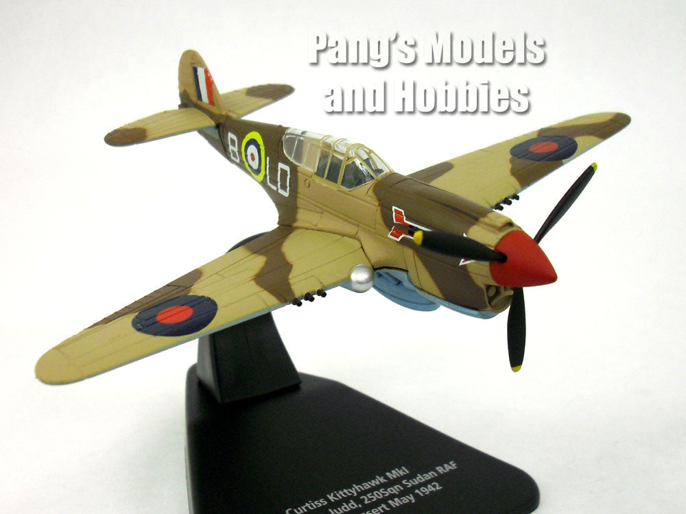 Curtiss P-40 Warhawk / Kittyhawk British RAF 1/72 Scale Diecast Metal Model by Oxford