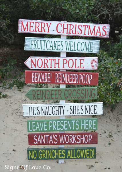 Rustic Stake holiday  Wood Outdoor Signs signs rustic Decorations  Christmas Holiday  Pallet