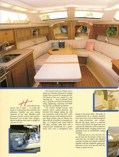 Hunter 32 Vision Brochure Sailinfo I Boatbrochure Com