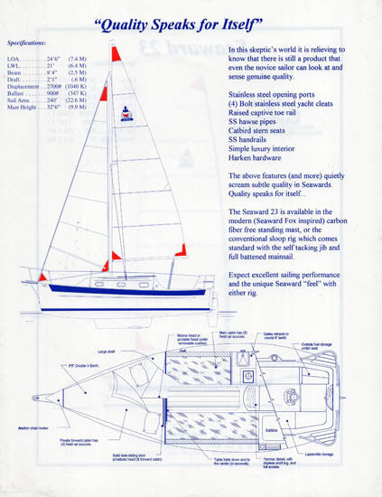 Seaward 23 Brochure – SailInfo I boatbrochure.com